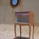 Crude wooden bedside table