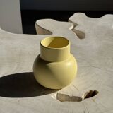Small light yellow ball vase