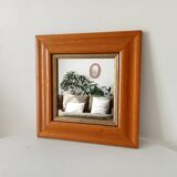 Vintage beech mirror