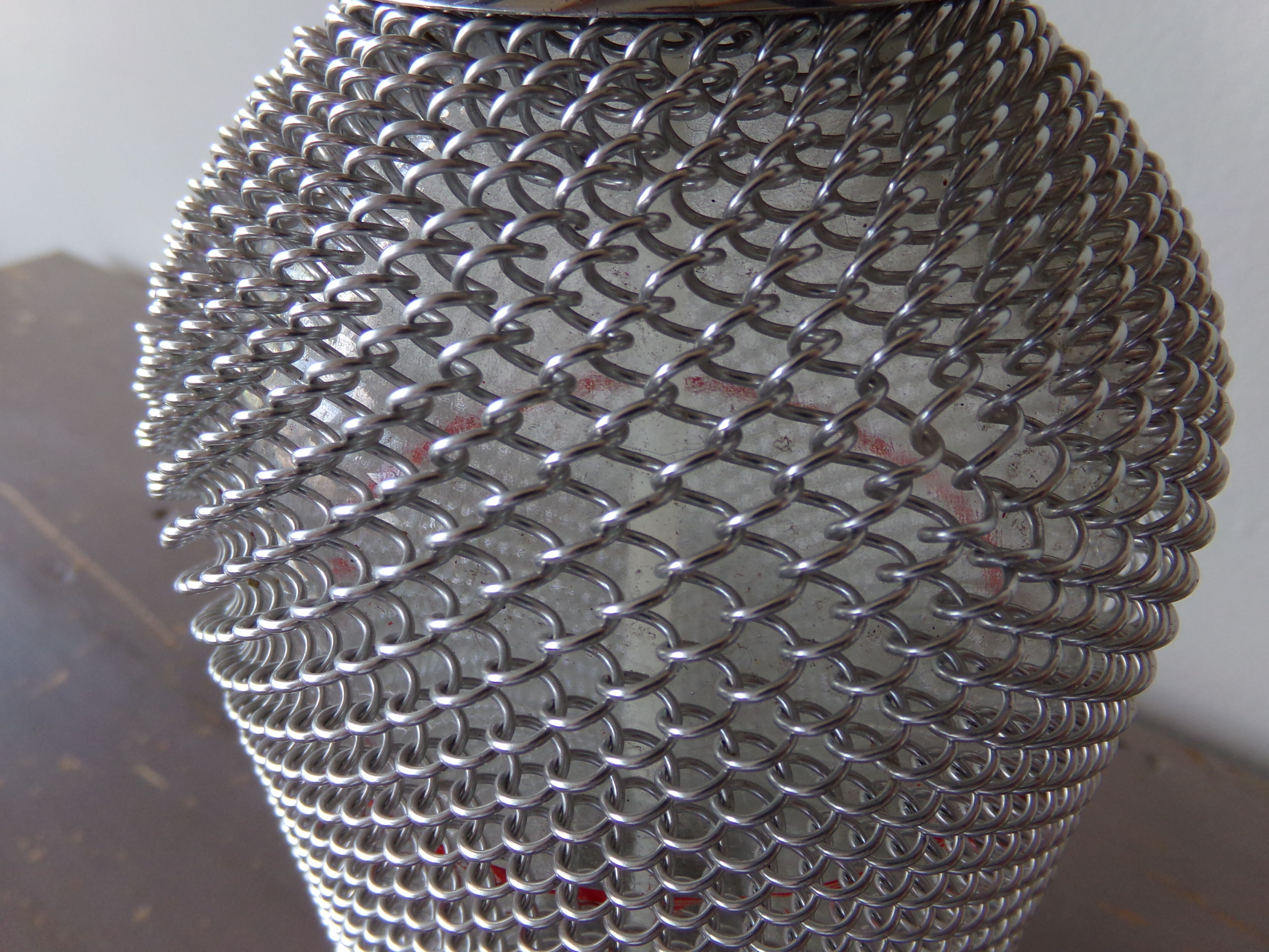 Glass Siphon and Braided Steel Mesh - Made in Czechoslovakia