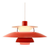 Lampe PH5 rouge vintage par Poul Henningsen pour Louis Poulsen