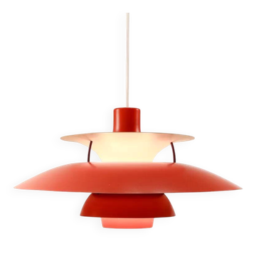Vintage red PH5 lamp by Poul Henningsen for Louis Poulsen
