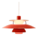 Vintage red PH5 lamp by Poul Henningsen for Louis Poulsen