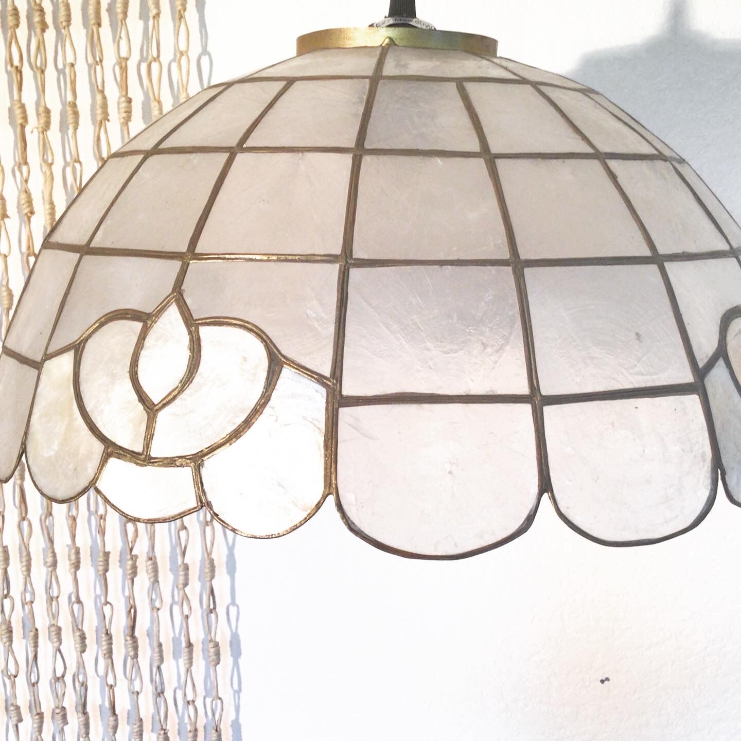 Art Deco mother-of-pearl pendant lamp
