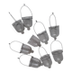 Set of hanging glass and metal tealight holders