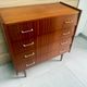 Vintage teak chest of drawers with 4 drawers from the 1960s.