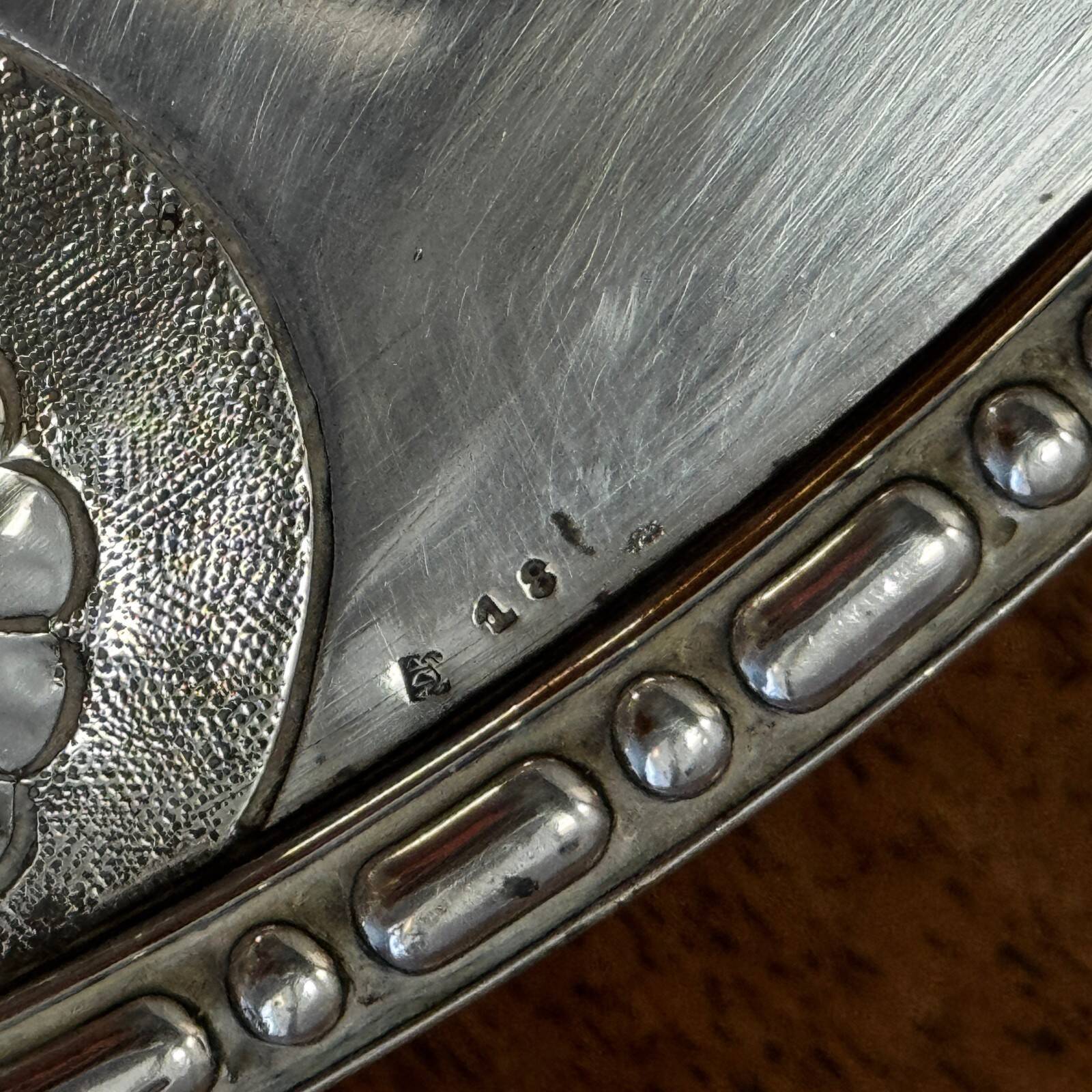 Art Deco silver plated footed bowl by Romepla 1930 floral decoration