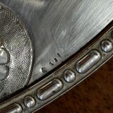 Art Deco silver plated footed bowl by Romepla 1930 floral decoration