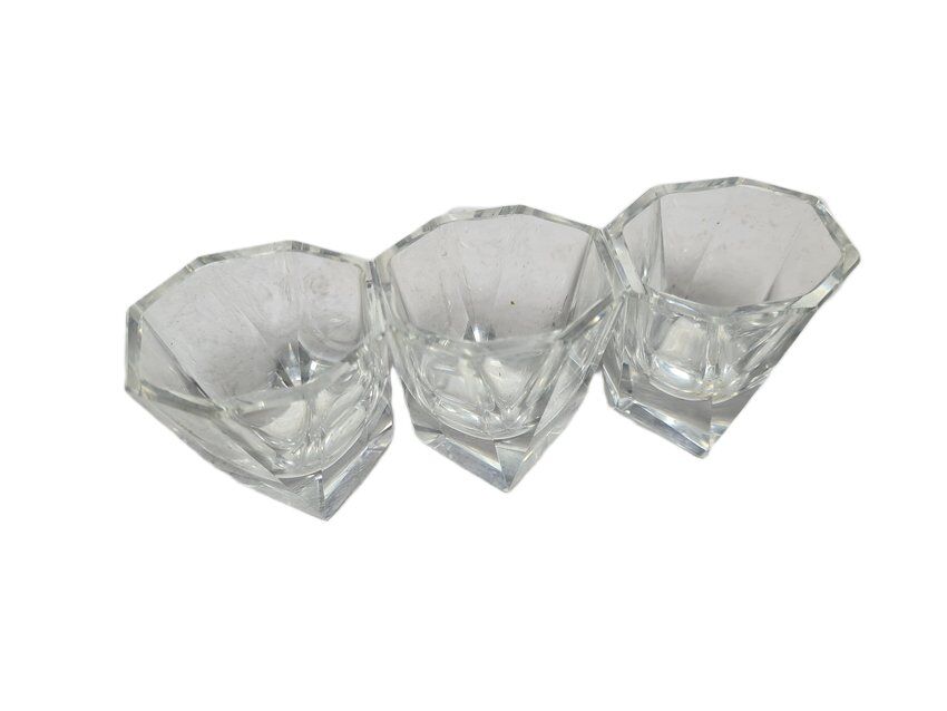 Art Deco glasses, Poland, 1930s, set of 3