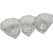 Verres Art Déco, Pologne, années 1930, ensemble de 3