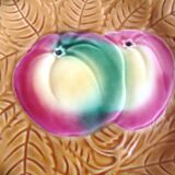 Slurry plate decorated with apples Salins -les-Bains