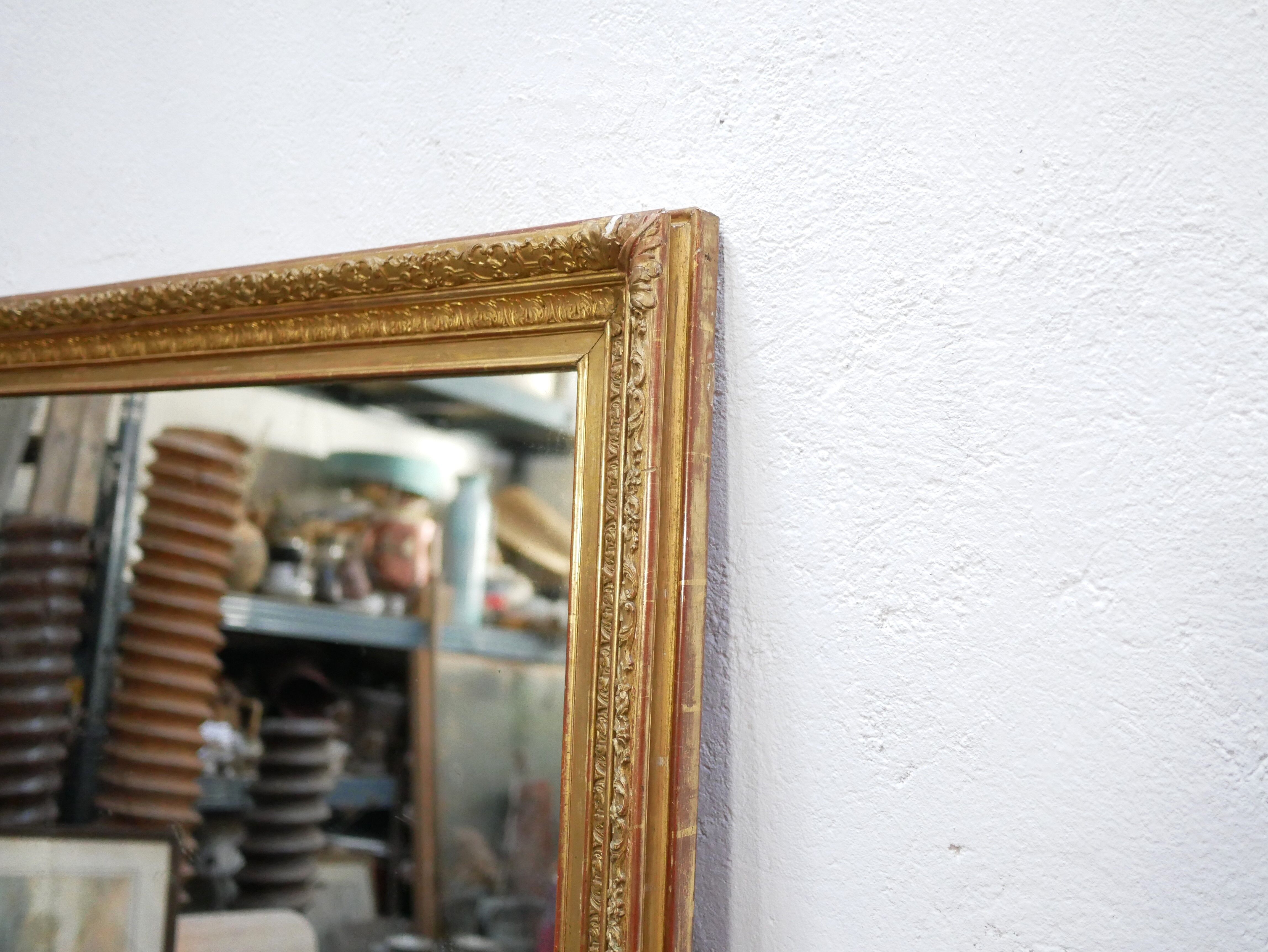 Old rectangular mirror Napoleon III 153cm x 107cm