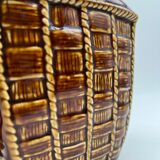 Ceramic pitcher with braided effect