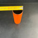 Orange glazed ceramic cylinder vase