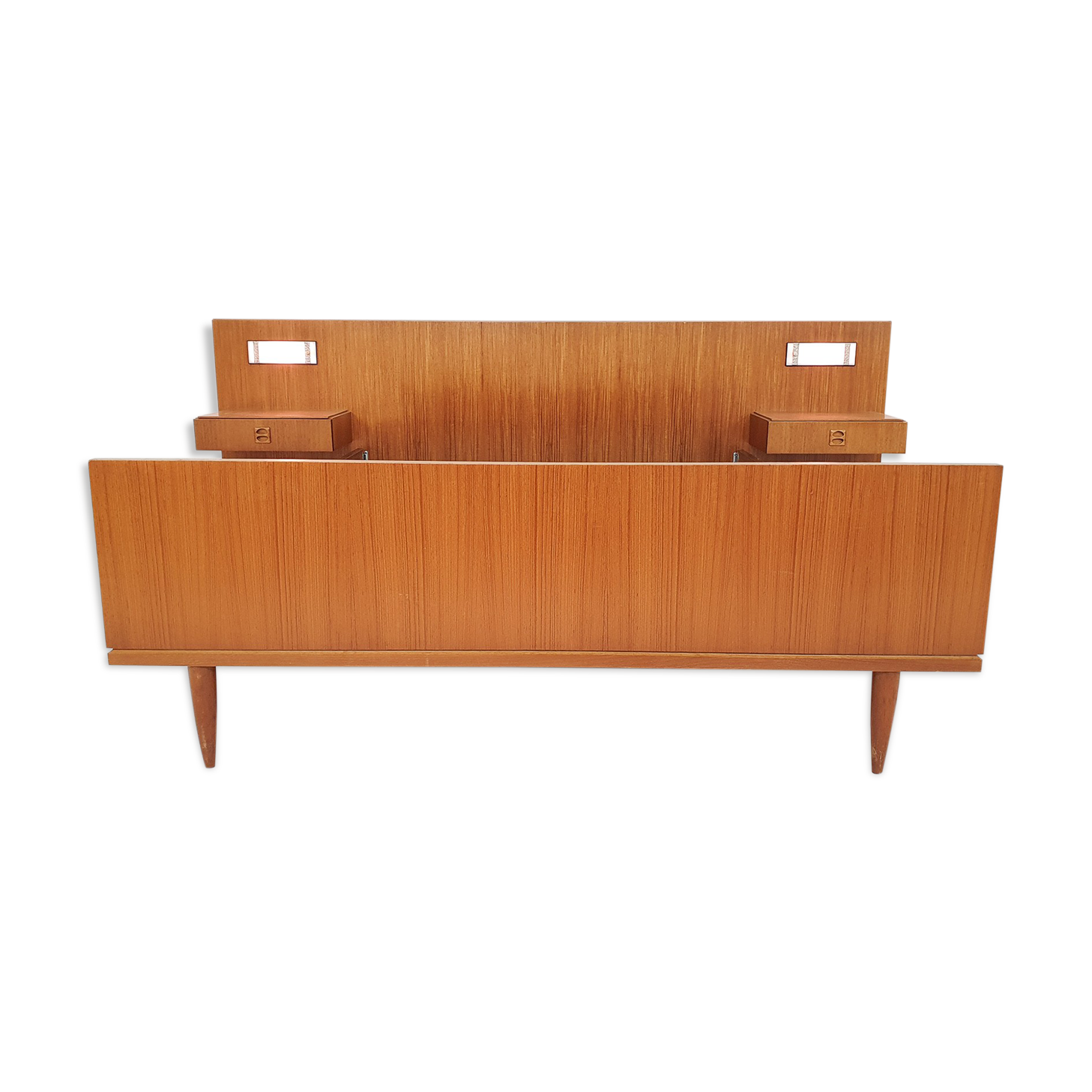 Scandinavian modern teak bed, Denmark 1950's