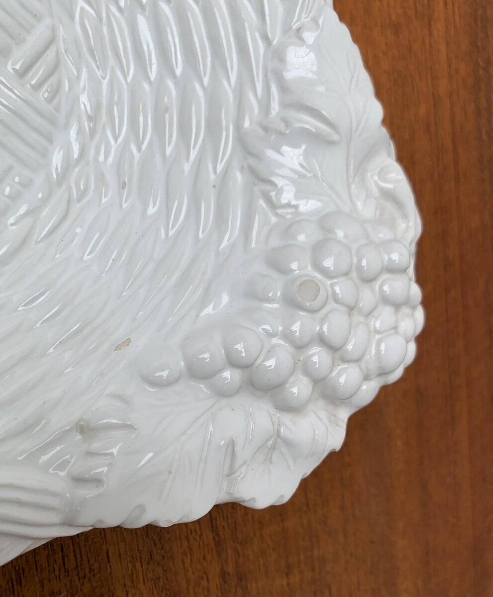 Coupelle vintage italien en céramique blanche