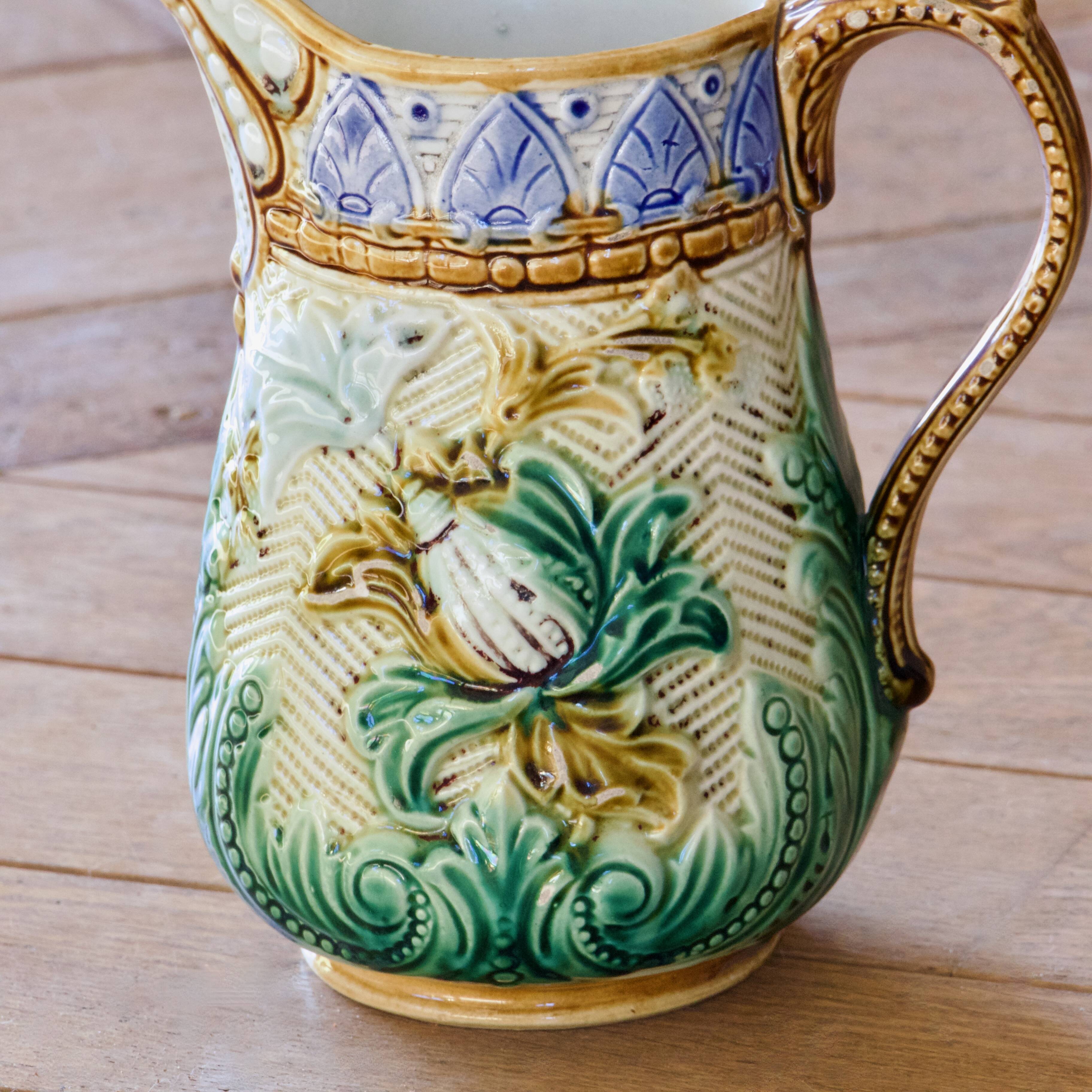 19th century Eastern European earthenware carafe/pitcher