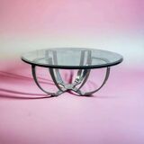 Table basse / table basse chromée vintage