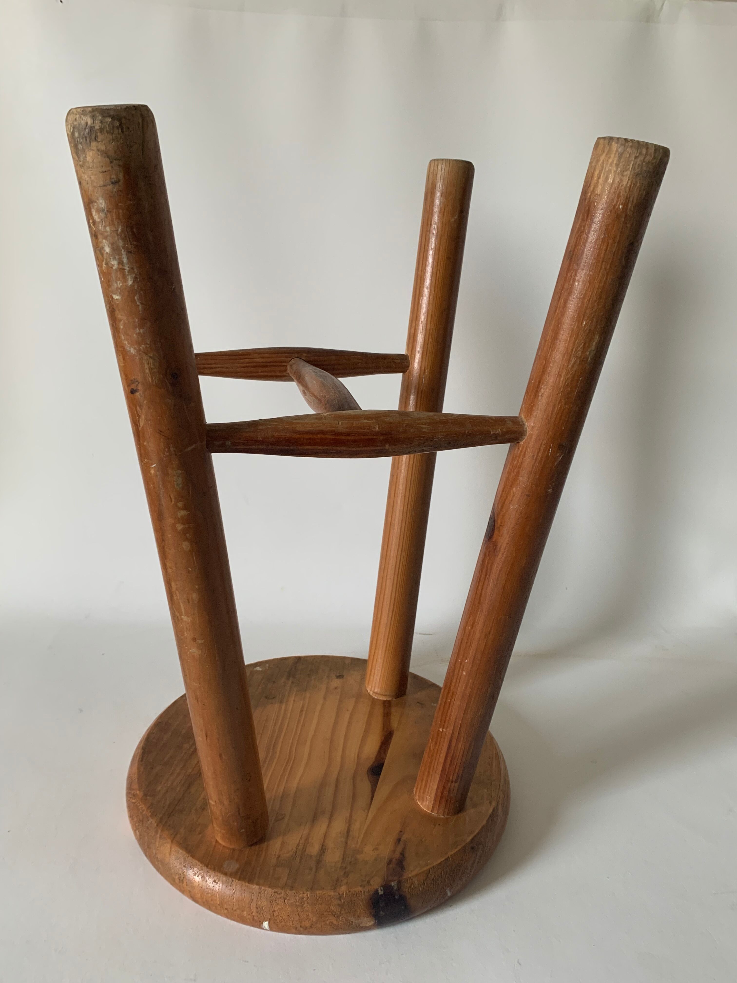 Light wood stool