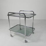 Vintage chrome serving trolley, 1960s