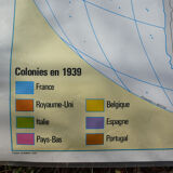 Carte scolaire la Décolonisation/Les Empires Coloniaux MDI - 1988