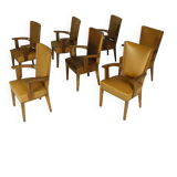 Armchairs by H. Wouda for H. Pander & Zn., 1920s, Set of 7