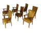 Armchairs by H. Wouda for H. Pander & Zn., 1920s, Set of 7