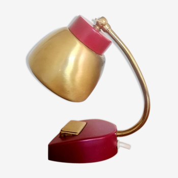 Lampe vintage en métal et laiton, 1960