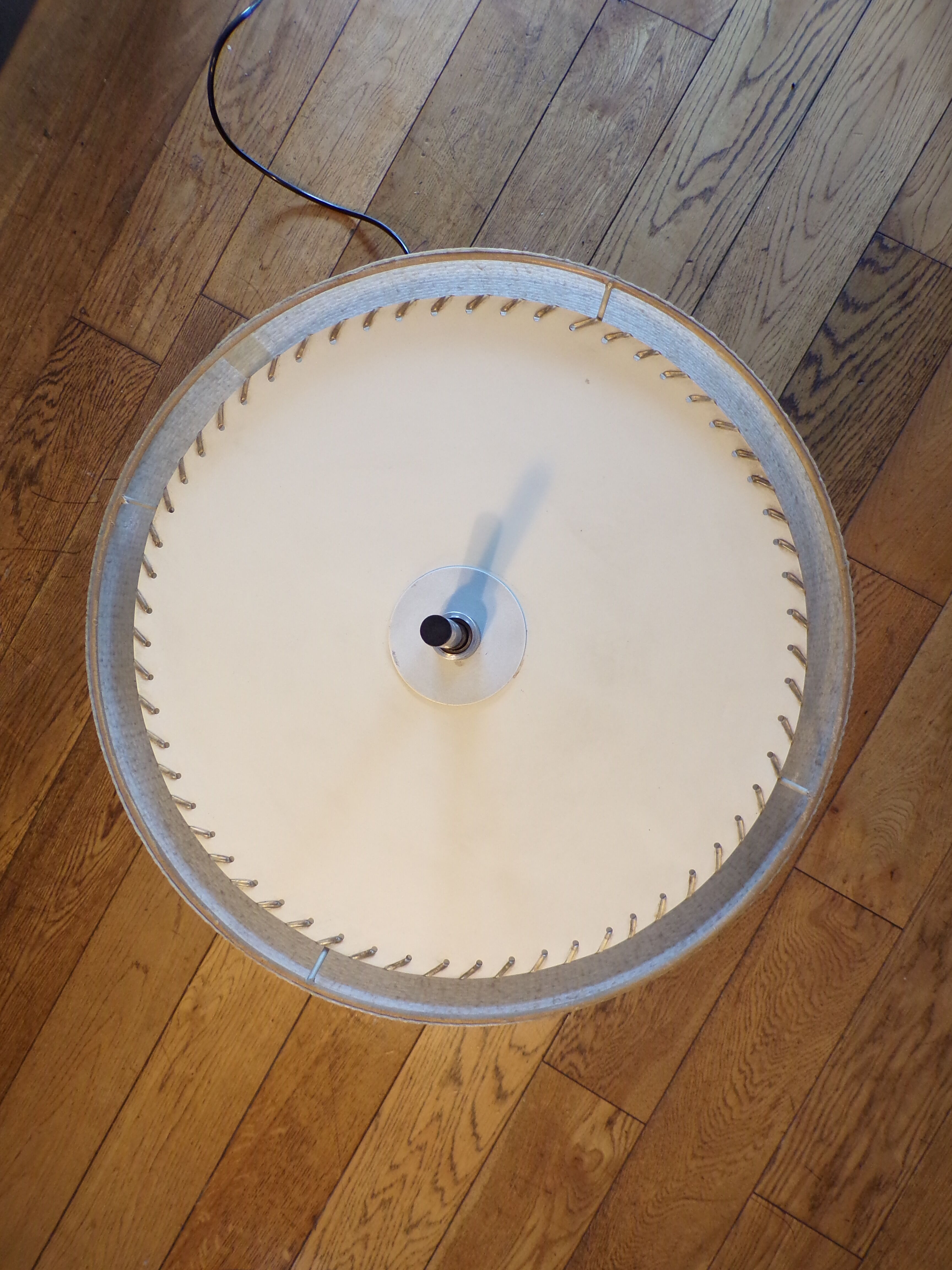 Table lamp 1970 with fiber shade