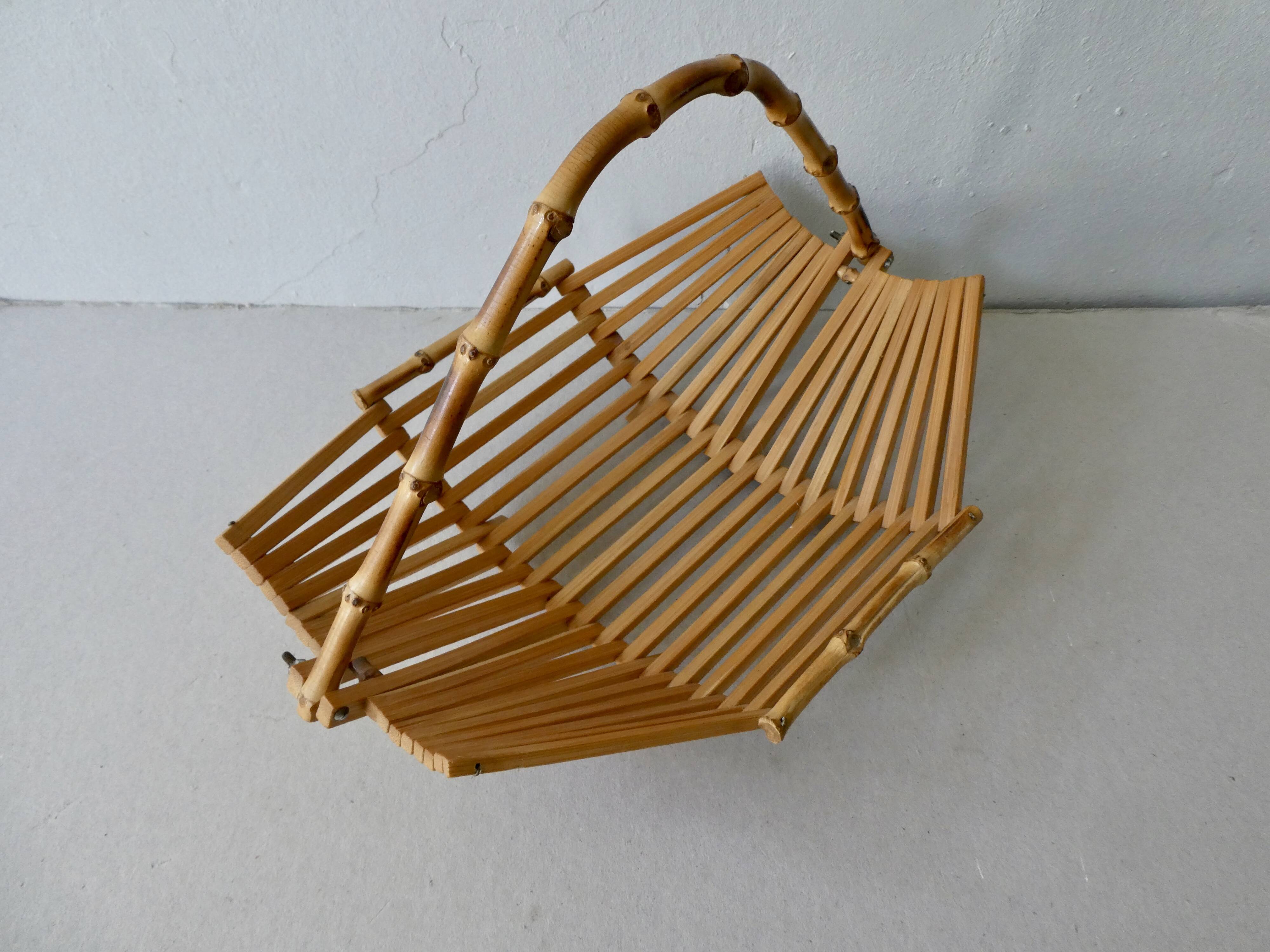 Bamboo basket, 70s