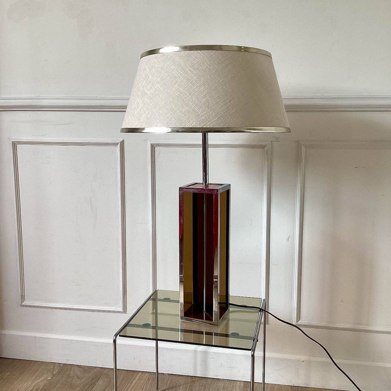 Large 70s plexiglass lamp