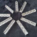 Set of 9 Hungarian crystal knife holders