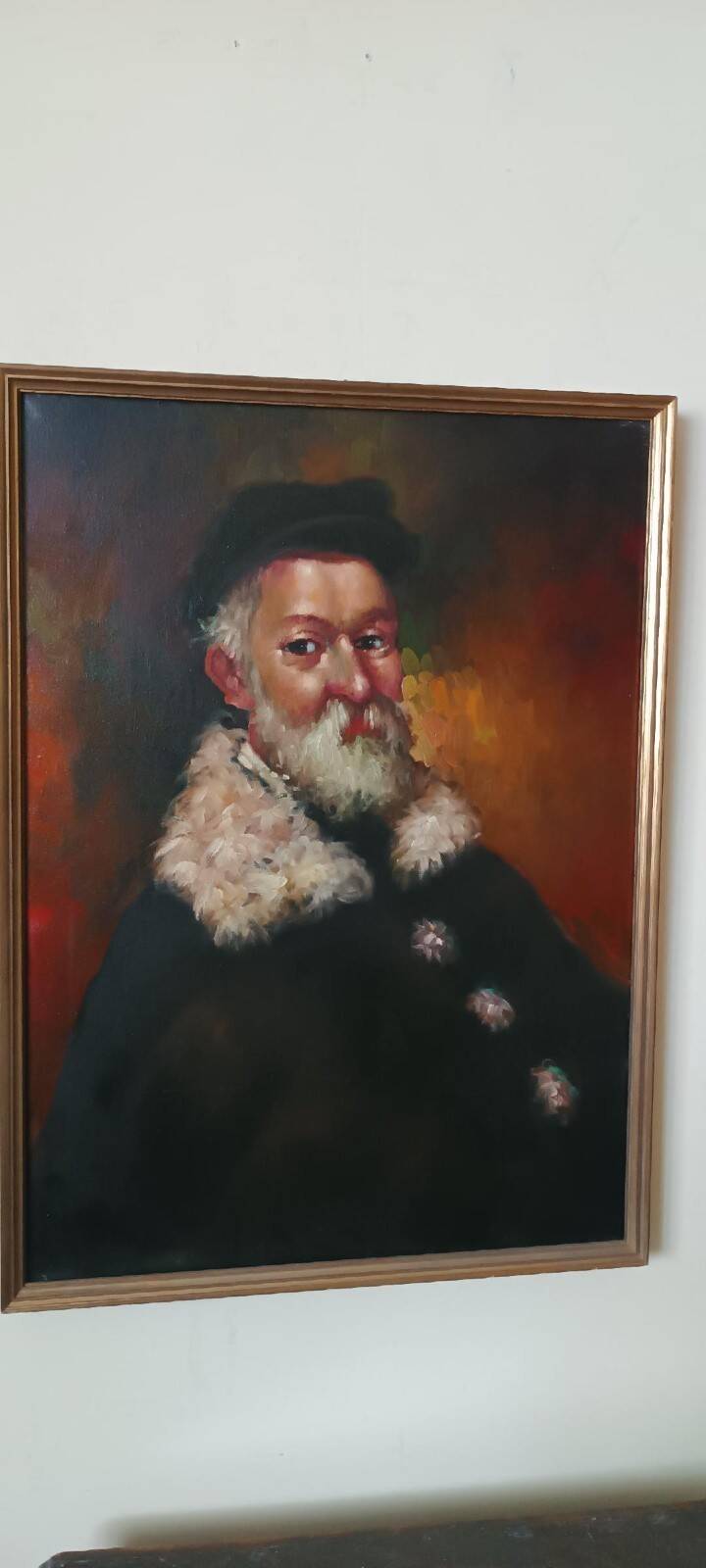 Peinture, portrait signée P. Caputo, années 60-70