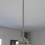 Suspension globe boule opaline blanche 1940