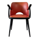 Vintage red rockabilly chair with armrest