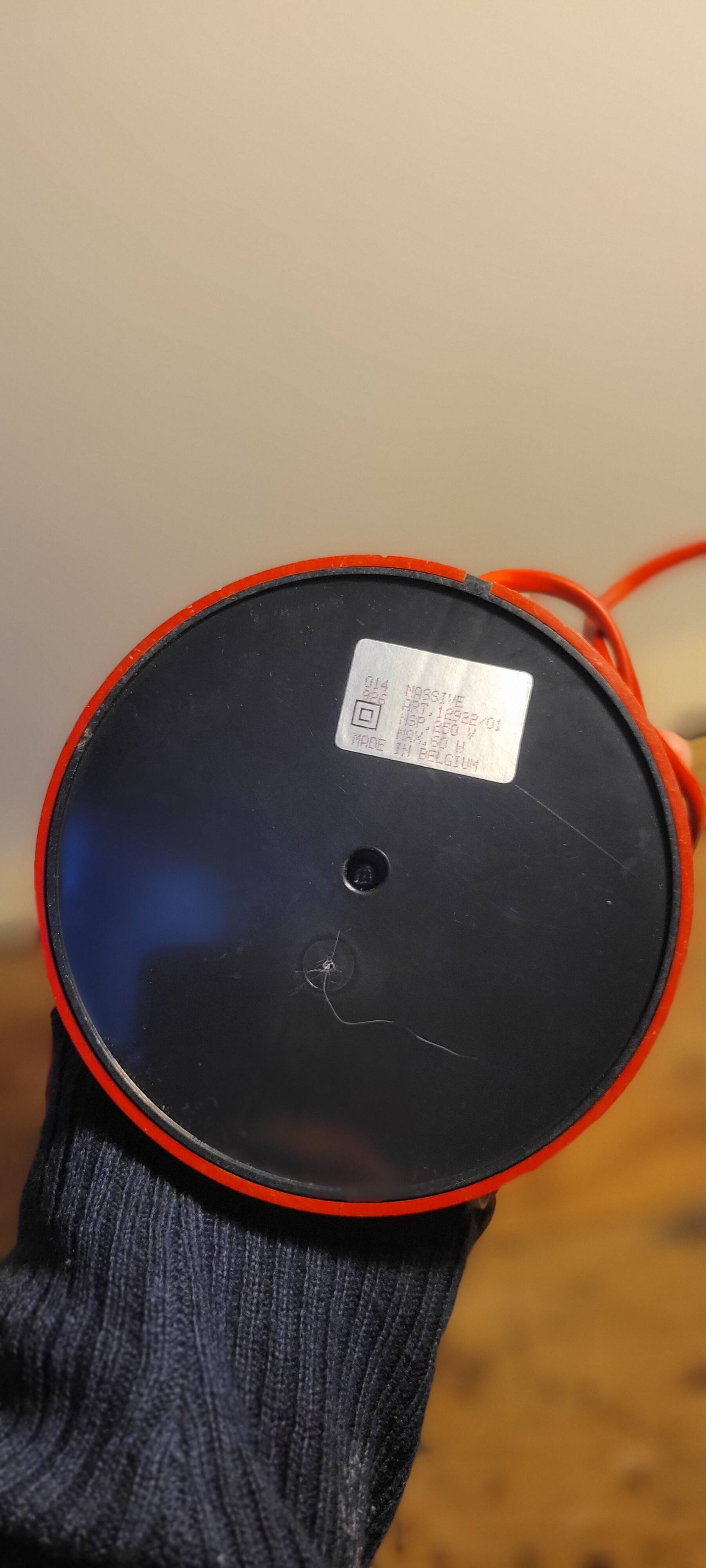 Lampe de chevet rouge vintage années 80 fonctionne abat jour métal perforé