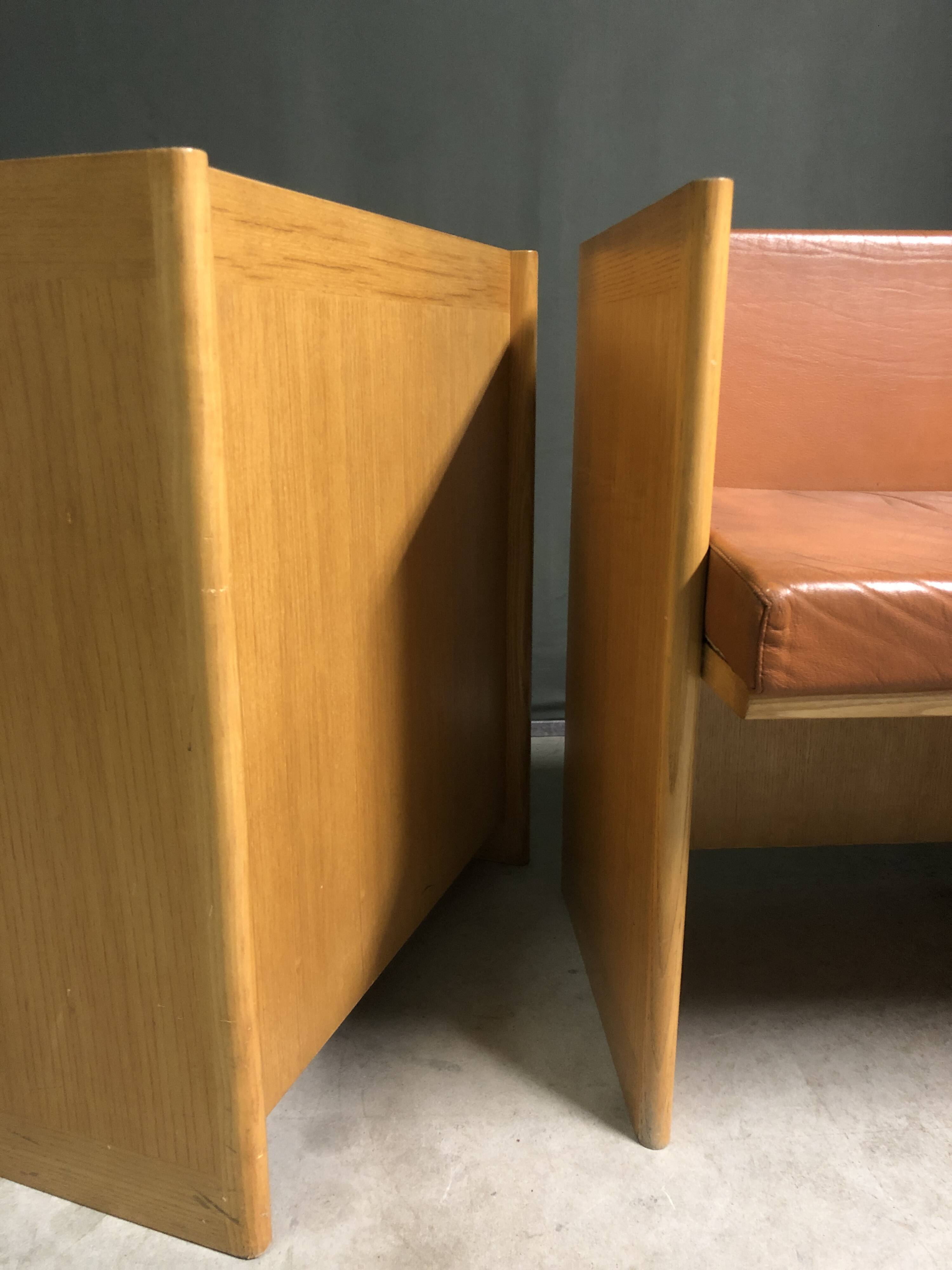 Pair of 1980's italian cubic armchairs