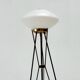 Elegant Italian floor lamp with a white opaline shade.
