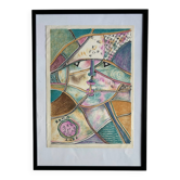 Lithographie originale de Bona, 1990, impression Michel Cassé