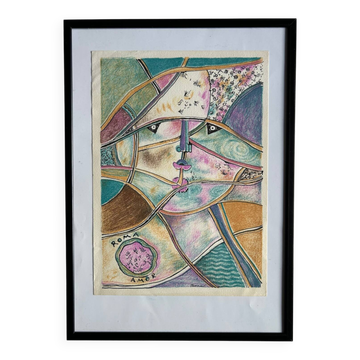 Original lithograph by Bona, 1990, printed by Michel Cassé.