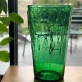 Vase conique en verre bullé