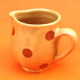 Milk jug / Traditional Savoyard polka dot ceramic cream