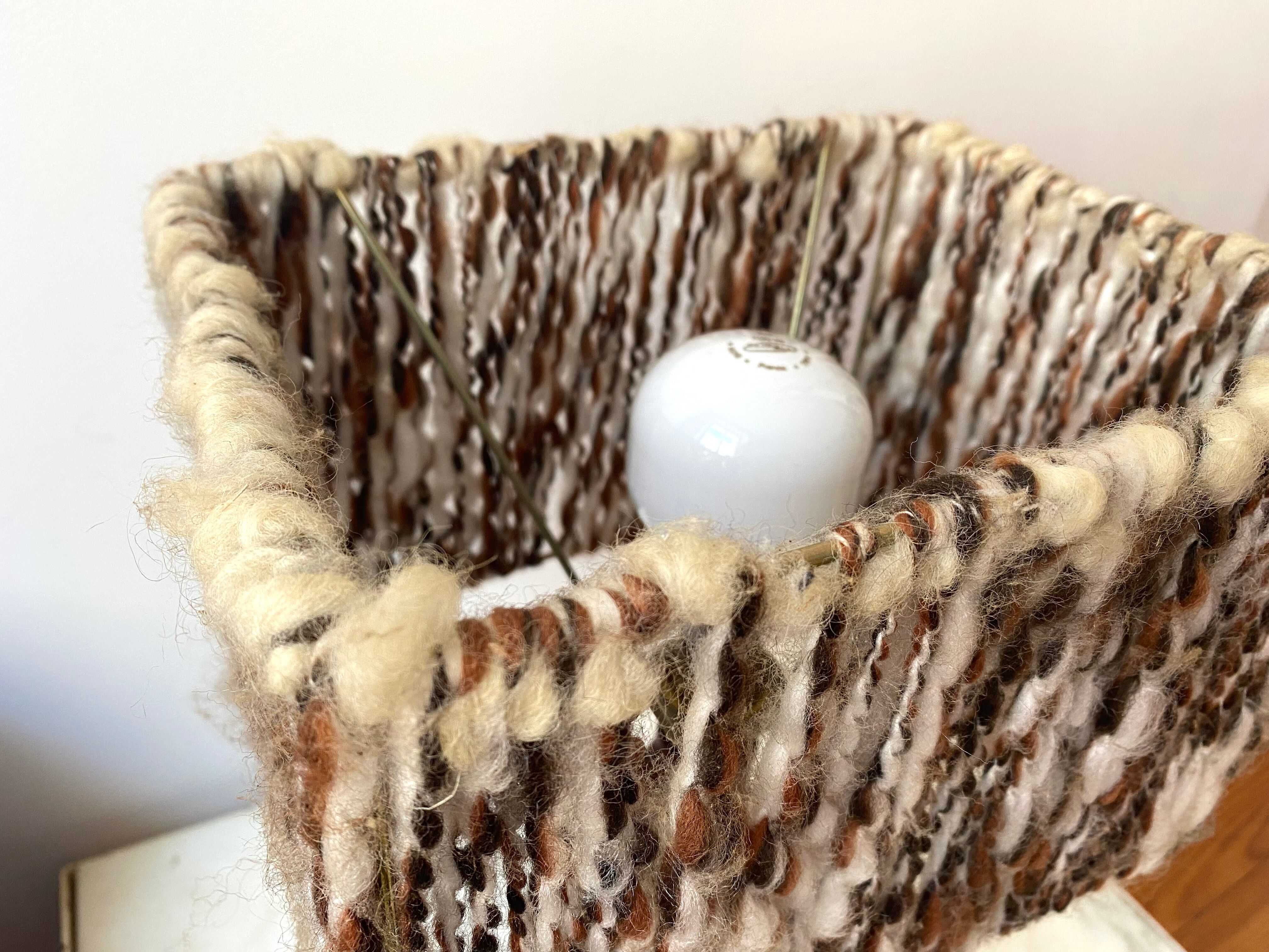 Living room lamp bedside pottery Ludovic and wool 50s vintage