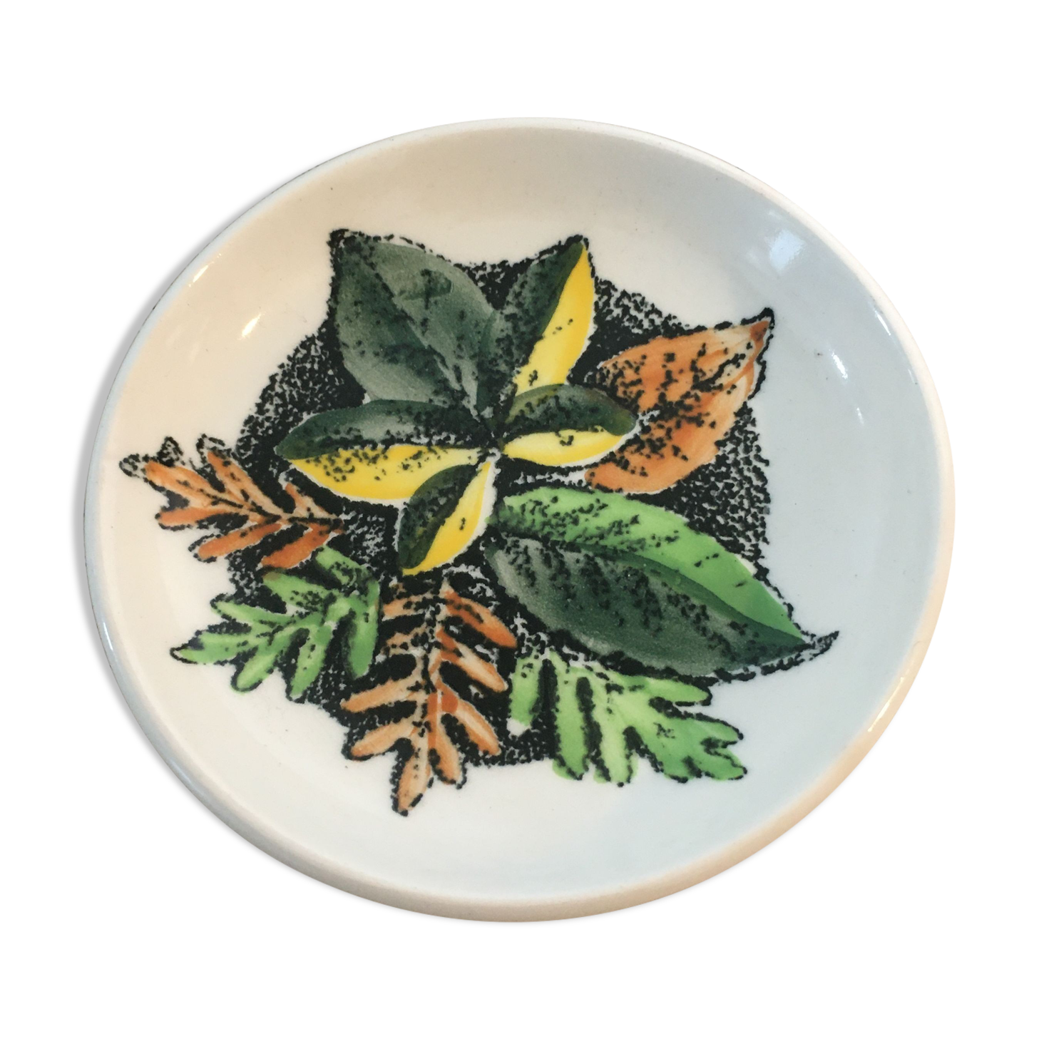 Small cup in Gien earthenware painted by hand