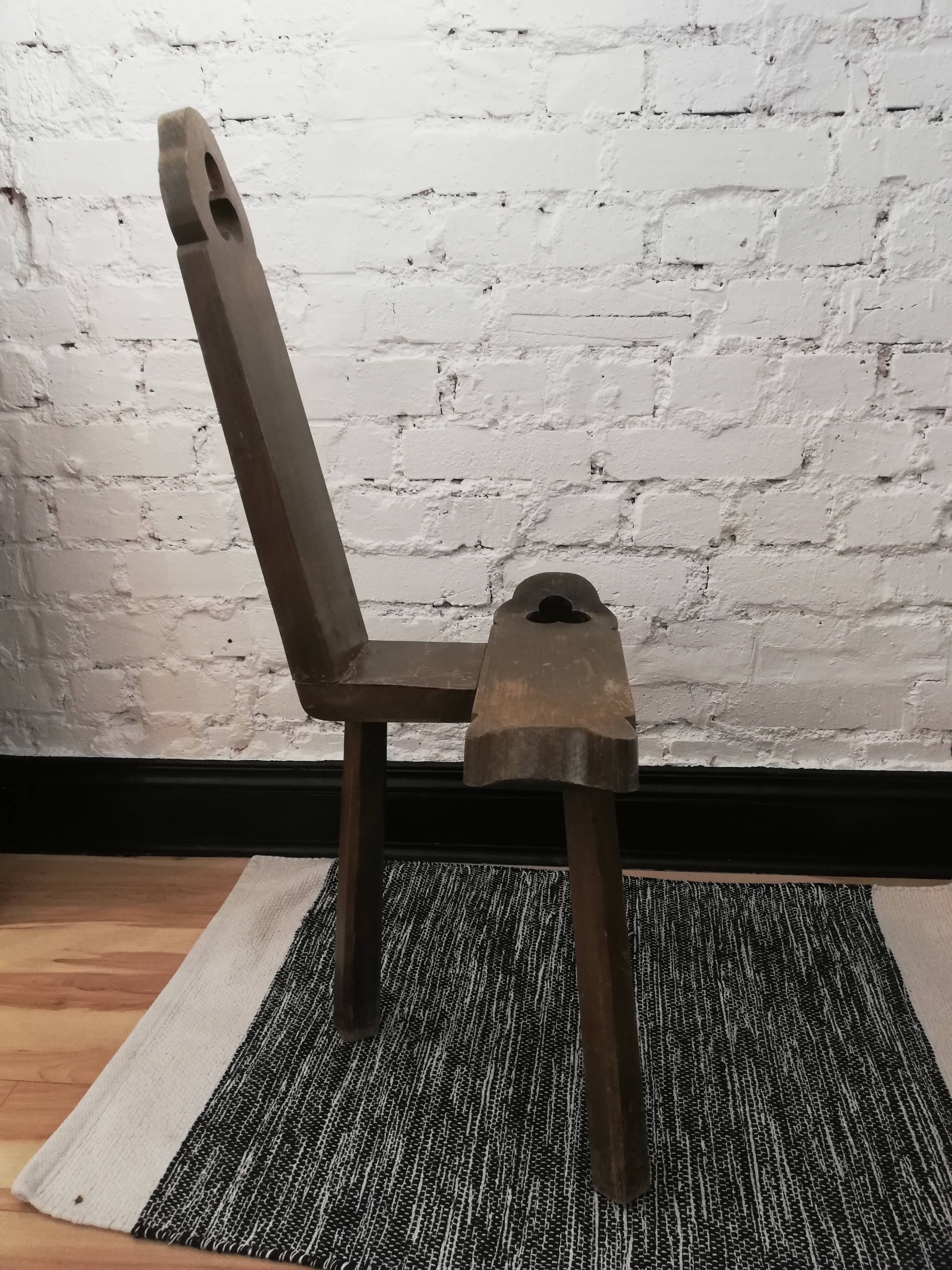 Brutalist tripod chair