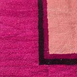 Handmade Moroccan Boujaad rug in pink, 150/250cm.