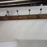 1960s school coat rack with 10 hooks