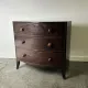 Antique Mahogany Bow Front Chest of 3 Drawers Georgian c1800-1830 Splay Fee