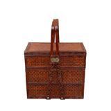 Rattan picnic basket, 20th century