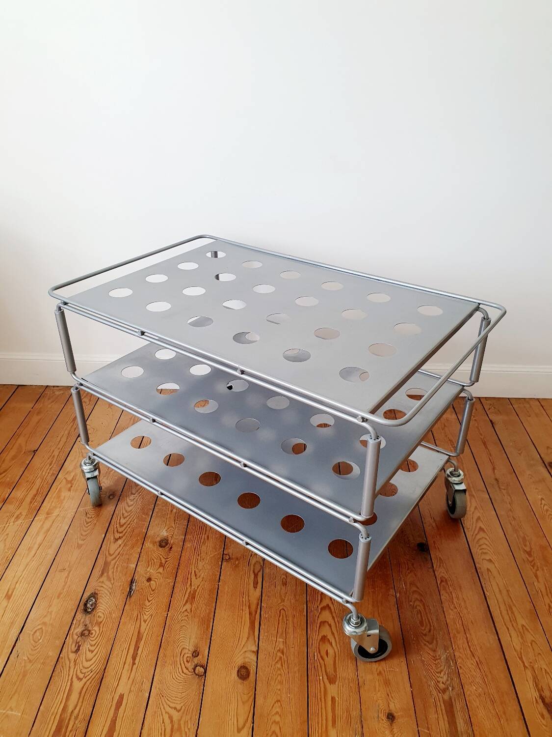 Niels Gammelgaard vintage metal trolley, rolling cart